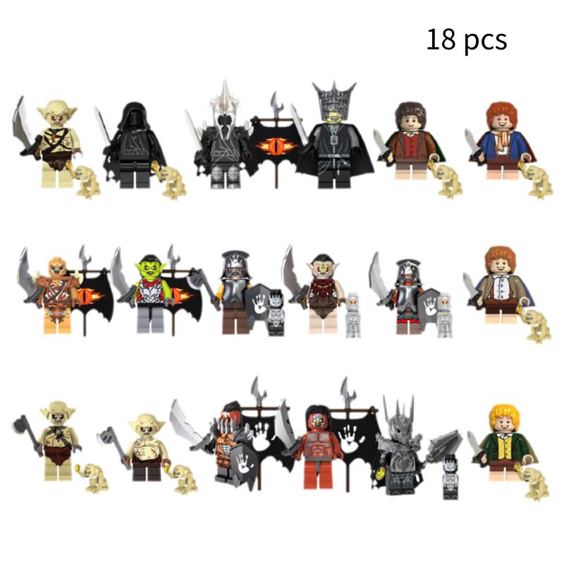 

Поттер Лорд Гарри Кольца Минифигурки Игрушки Строительные блоки Саурон АБС 18шт