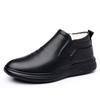 Winter velvet thickened men's cotton leather shoes thick-soled non-slip men's casual high-top warm cotton shoes