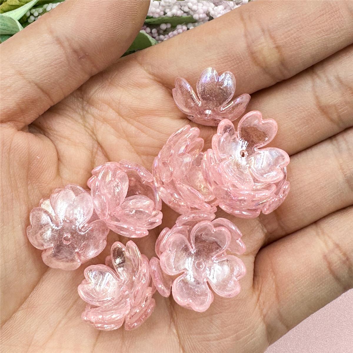 

Flower for Bracelet Necklace DIY Jewelry Making 20Pcs 15.5mm Handmade Pendant Loose Beads Accessories Acrylic