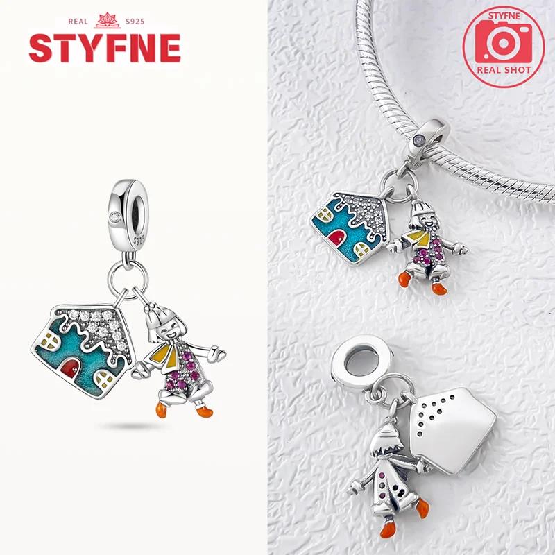 New Christmas Charmscopper Snowman Snowflake Charm Beads Fit Original Bracelets Diy Fine Jewelry Giftfor Women