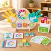 Preschool Mathematics Teaching Board Hands-on 2-in-1 Math and Clock Learning Toy