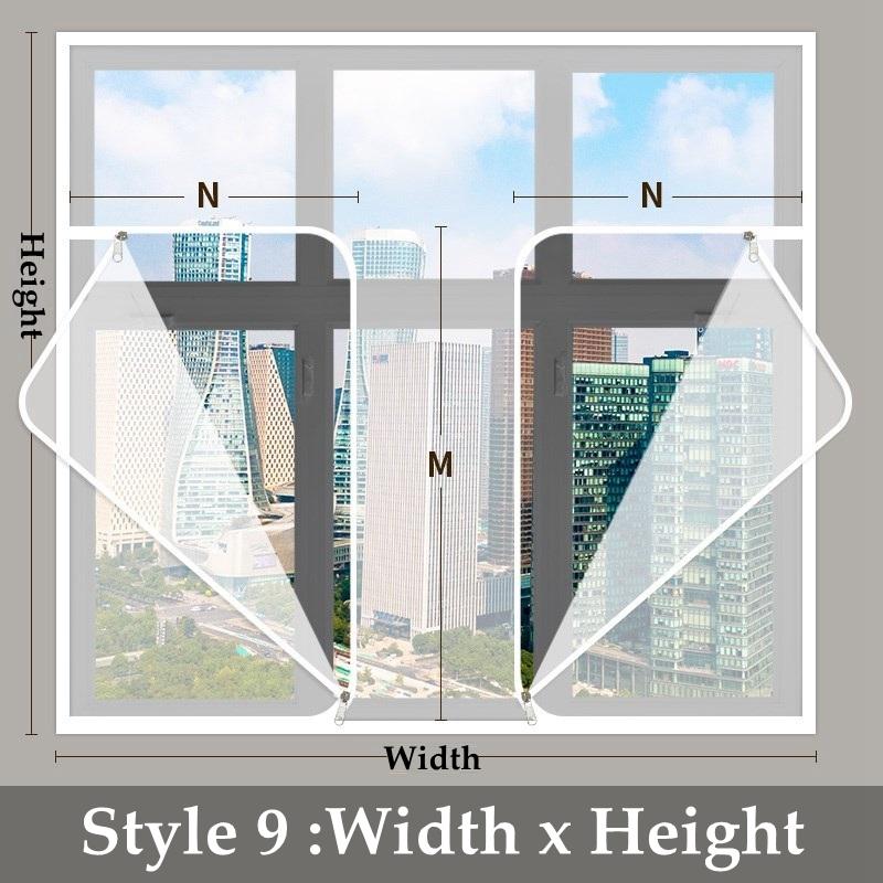Transparent Window Winter Insulation Film Warm Double Layer Windproof Curtain With Zipper Self-Adhesive Heat Protection Film