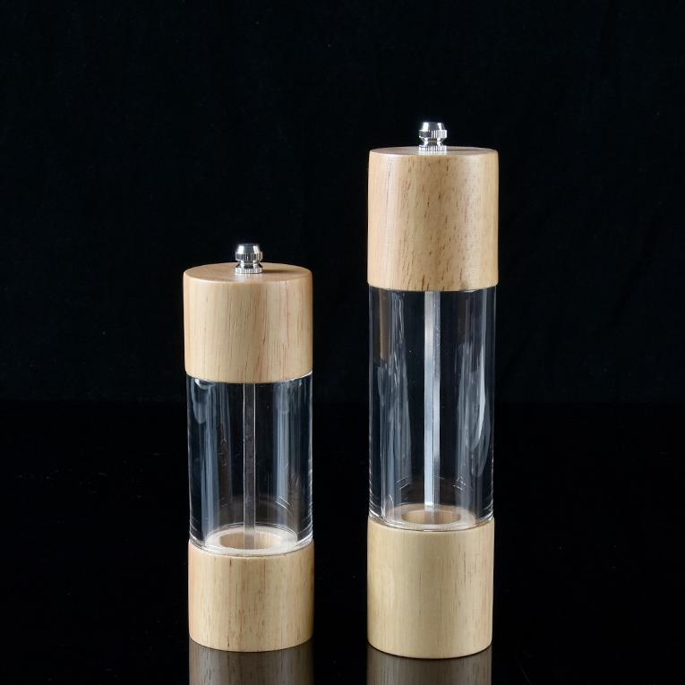 1Pc Manual Salt Pepper Mill Grinder Wood Seasoning Muller Cooking Tools Kitchen Accessories Cookware Spice Milling Gadget