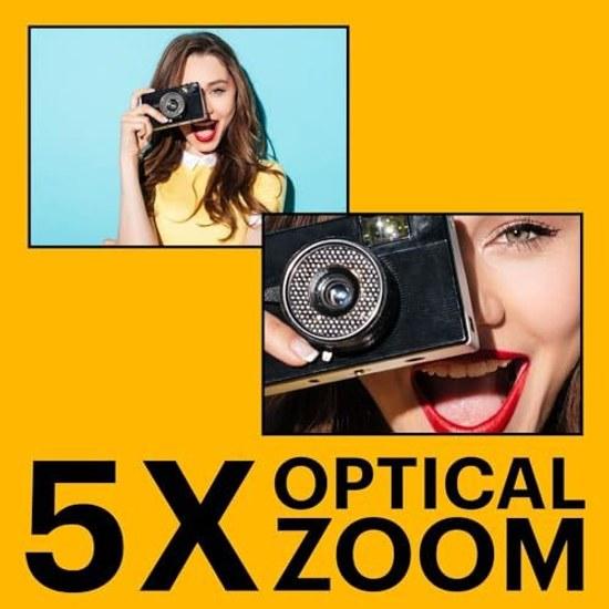 KODAK PIXPRO Easy-to-use Zoom FZ55-BK 16MP Digital Camera Optical 5x Wide Angle 28mm 2.7-inch LCD Screen (Black)