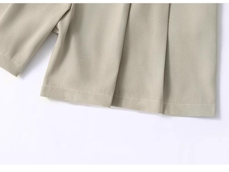 Women's High-Waisted Pleated Wide-Leg Shorts - 2024 Spring/Autumn Collection