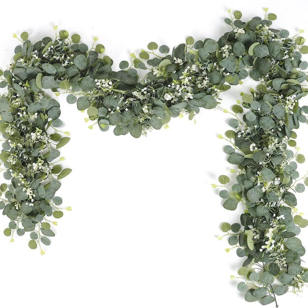 Eucalyptus Vine and Leaves Artificial Table Decoration for Home and Wedding