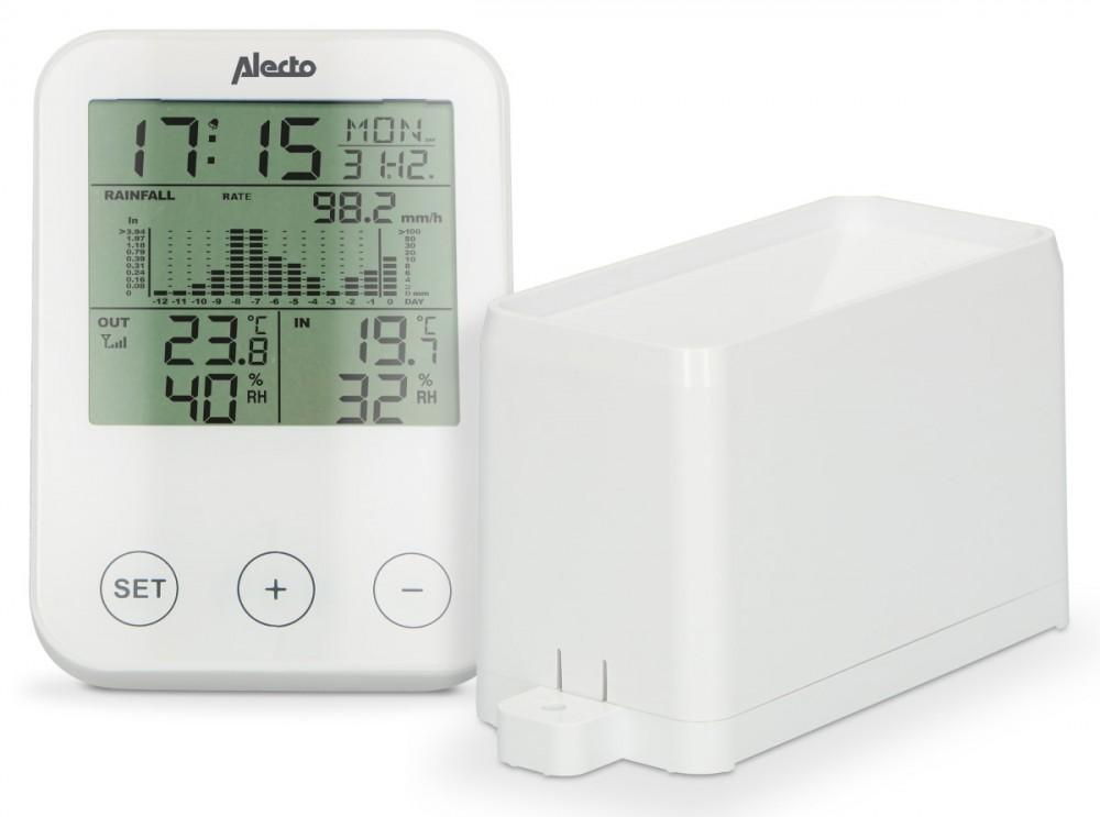 

Alecto WS-1200 Weather station with wireless rain gauge, white, Alecto білий