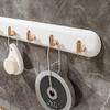Ganci da parete autoadesivi per il bagno, installazione senza forature, 6 file di ganci portaoggetti per vestiti, cappelli, asciugamani, spazzola, multifunzionale, resistente, cucina