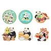 3-10pcs/set Cute Animal Enamel Pins Pet Dogs Raccoon Red Eared Rabbit Panda Brooches Lapel Badge Funny Jewelry Gifts for Friends