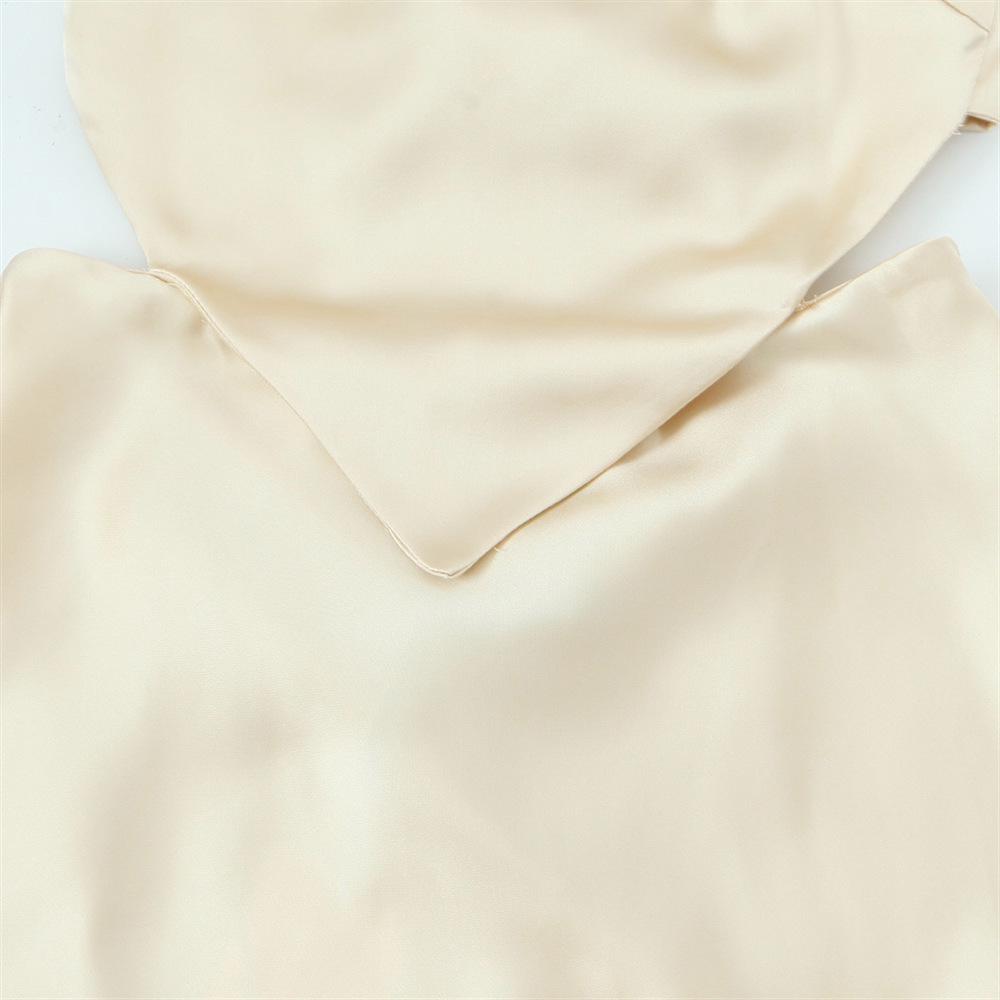 2025 Spring/Summer Women's Slim Silk Satin Scarf Patchwork Dress