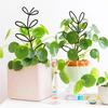 Small Trellis for Potted Plants Wrought Iron Leaf Shape Garden Trellis for Indoor Outdoor Decorative Climbing Plants