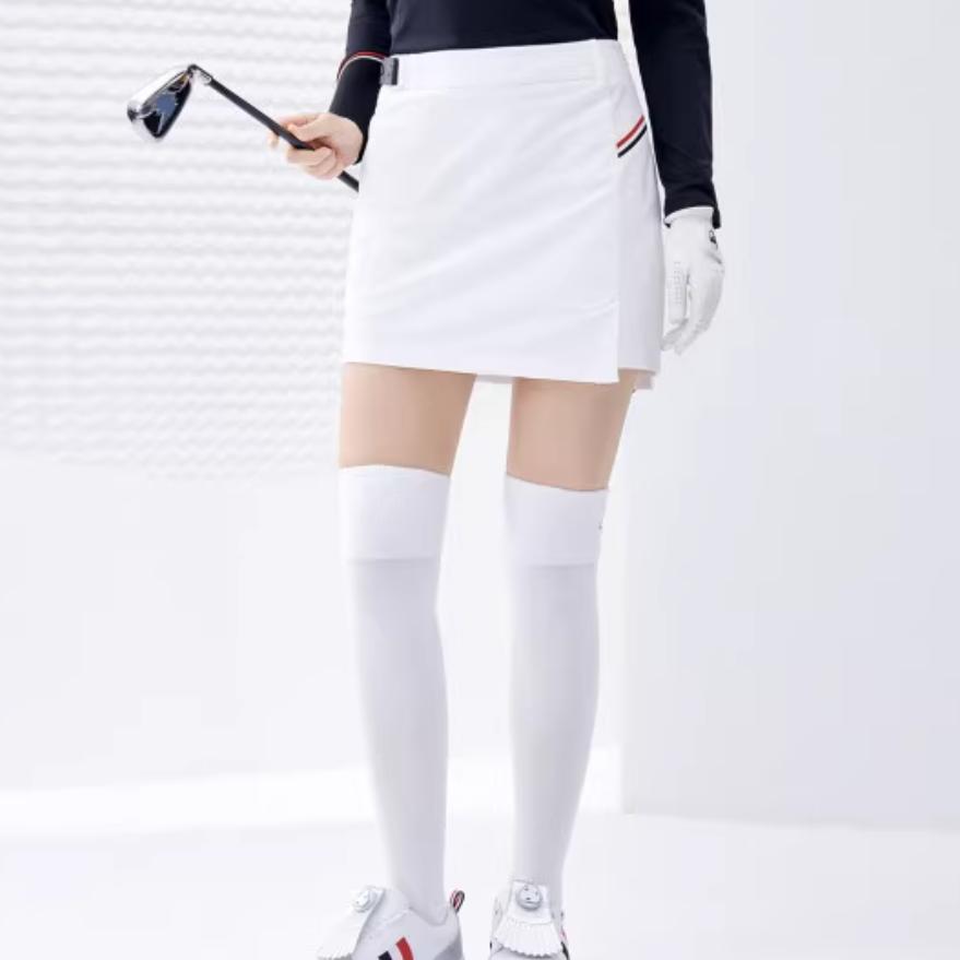 Fila Athletics Simple Golf Striped Woven Casual Skirt Women Skirts Jade-White A11W245301F-WT