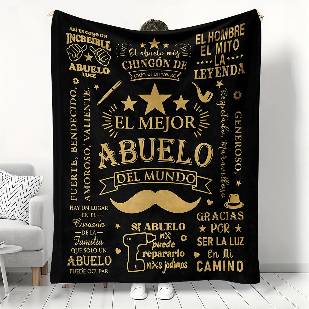 Gift To Abuelita Abuelo Mama Papa Thin Blankets for Anniversary Birthday Father's Day Mother's Day Festival Gift Four Season Use