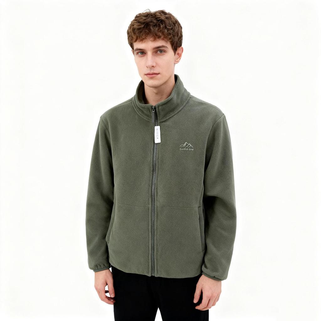 Hochwertiger dicker Reißverschluss-Cardigan-Pullover aus Fleece für Herren für Herbst/Winter