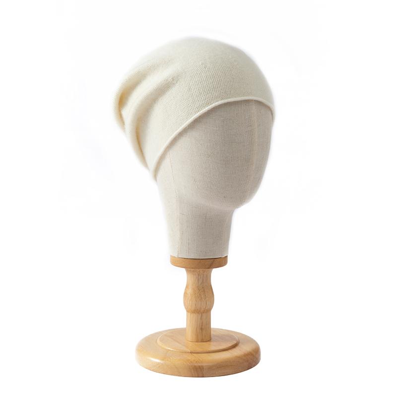 Women's Cashmere Hat Qinghe Cashmere 30% Cashmere 70% Wool Women's Autumn and Winter Cashmere Headscarf Soft and Warm