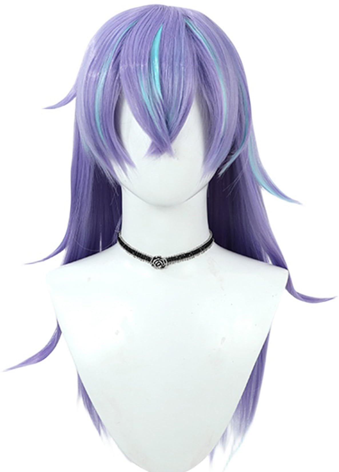 

Seidou Akira Cosplay Cross Curly Wig, Straight, Heat-Resistant, Bangs, Avatar, Gradient, (Purple + Blue)