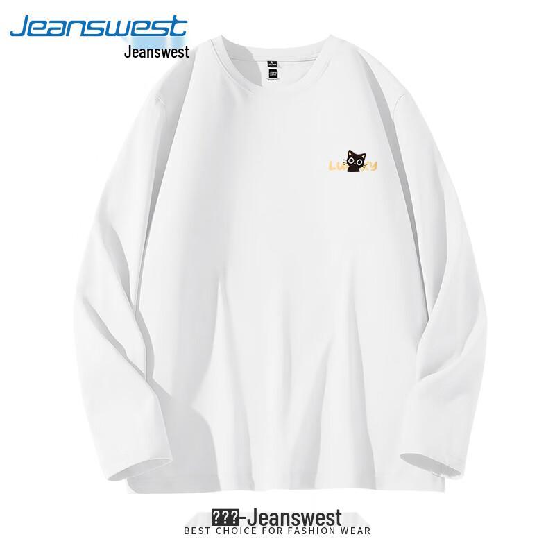Jeanswest Herren Cartoon Katze Langarm-T-Shirt