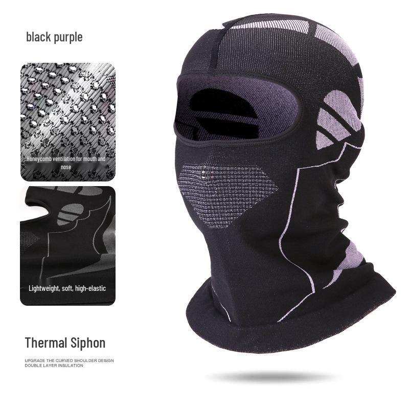 

Зимняя ветрозащитная велосипедная маска для лица и гетра для шеи: Теплый, Толстый, Дышащий, Защищающий от холода для катания на лыжах и активного отдыха One Size