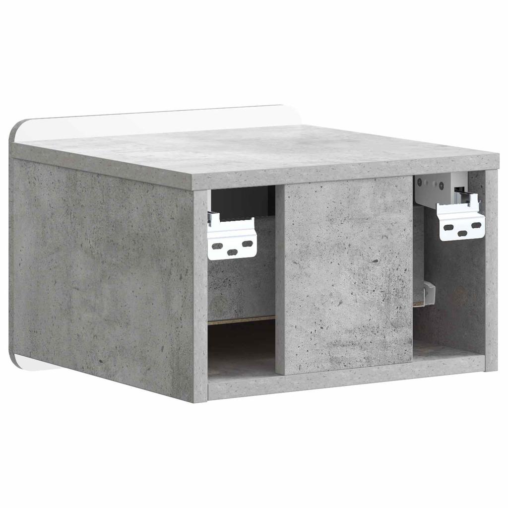 Wall Mounted Nightstand Concrete Grey 33 x 34.5 x 24 cm