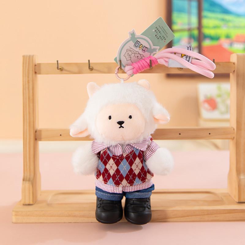 Sheep Plush Toy With Clothing Design For Kids Gift And Room Decor