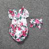 Fashion Sweet Newborn Baby Girl Romper Bodysuit Jumpsuit Clothes Outfits 2PCS Set 0-24M