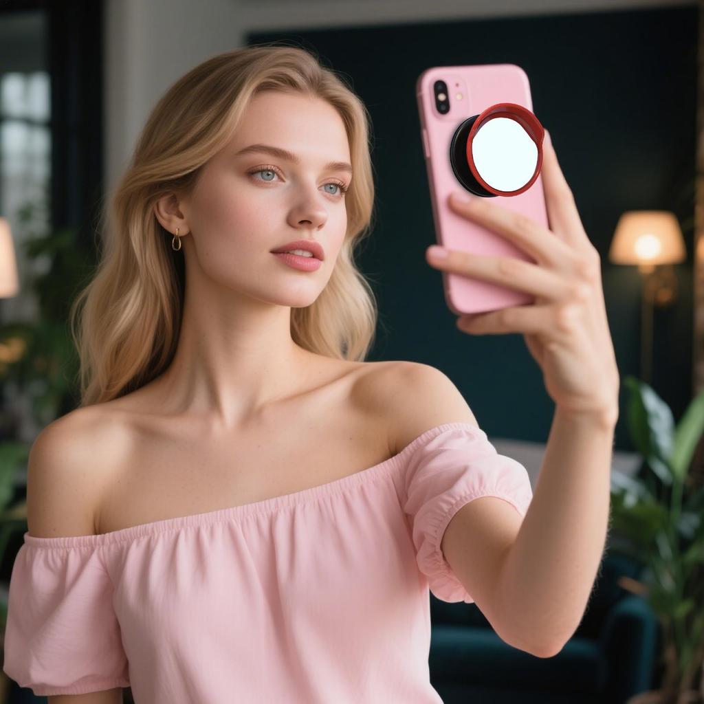Wide Angle Mirror For Phone Portable Cellphone Wide Angle Mirror Phone Magnetic Holder For Selfie Vlogging Streaming Travel