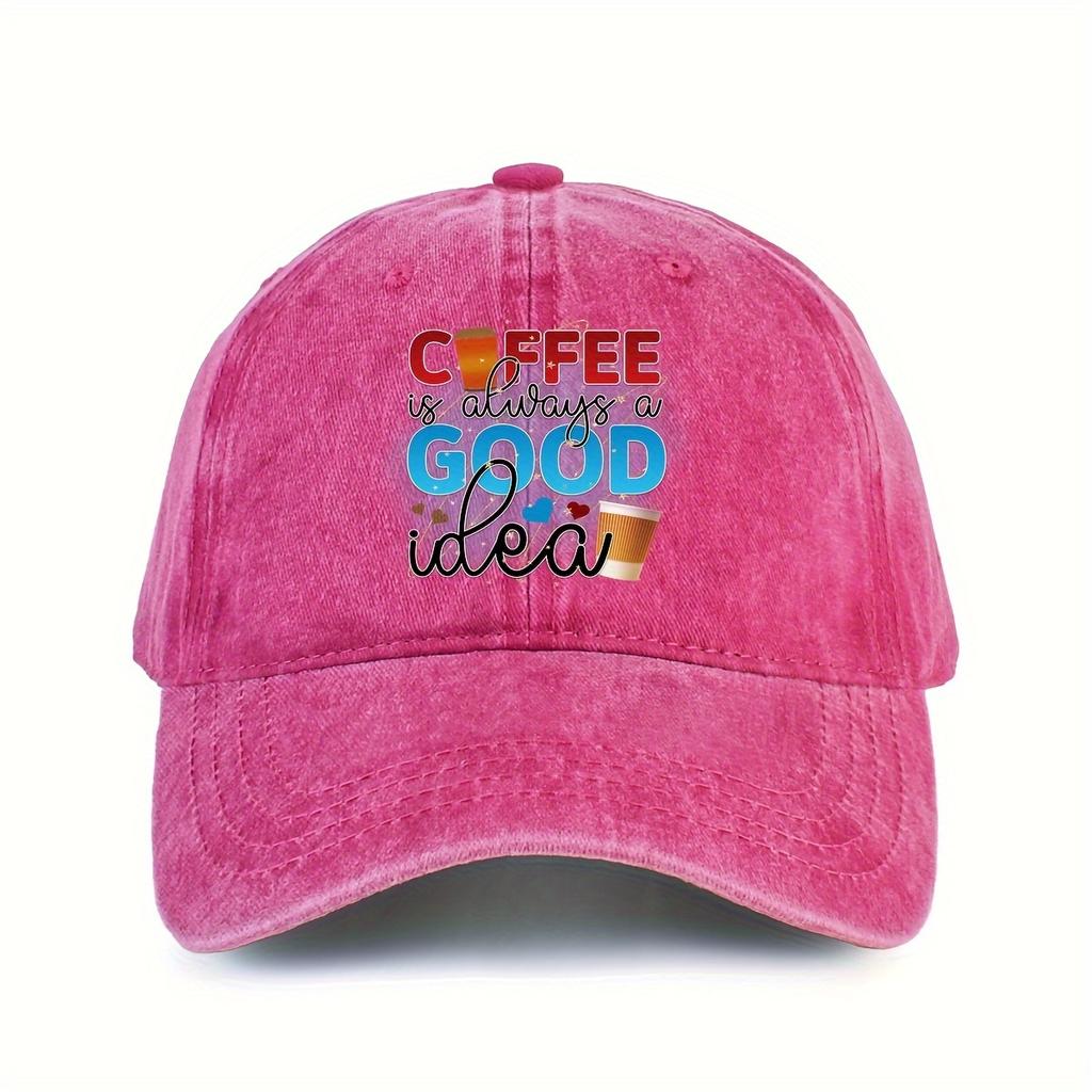 Coffee Is Always A Good Idea Baseball Cap Polyester Adult Casual Adjustable Outdoor Summer Hat