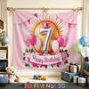 Party Backdrop Birthday Pink Photo Booth Background Front Door Decor