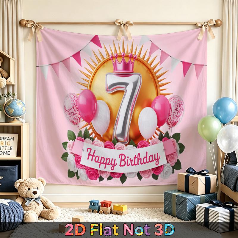 Party Backdrop Birthday Pink Photo Booth Background Front Door Decor