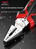 Delixi Electric Multi-functional Needle-Nose Pliers - Steel Wire Angled Pliers for Electricians and Household Use