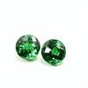 Natural CERTIFIED 23.40 Ct Round Cut Green Garnet Loose Gemstone Pair Gorgeous