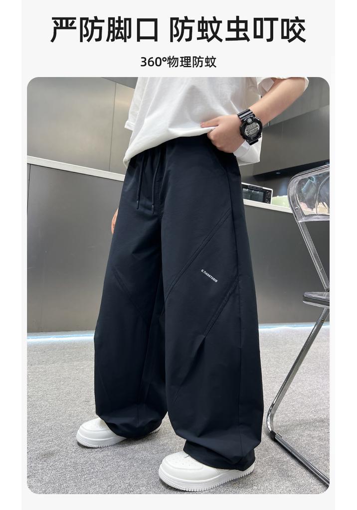 Boys' summer pants 2026 new mid size children's summer boys' thin summer children's casual straight leg mosquito proof pants