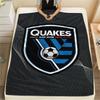 1Pc San Jose Earthquakes Print Flannel Blanket High Quality Warm Comfortable Cover for All Seasons Perfect for Gifts Home Decor