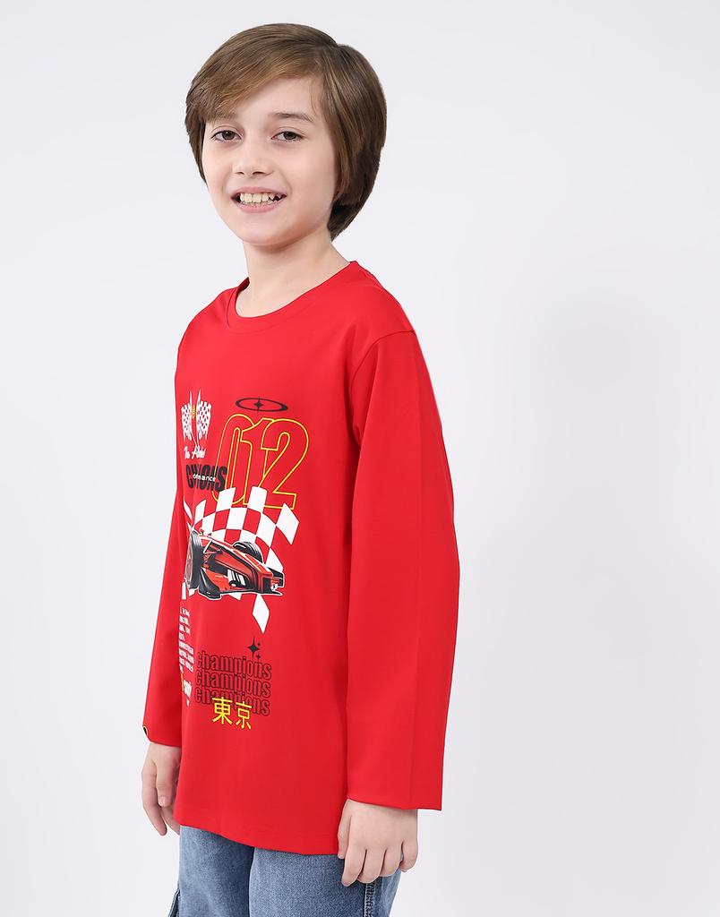 Monte Carlo Boy's Round Neck Full Sleeve T-Shirt