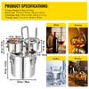 30L Alcohol Brewing Distiller DIY Moonshine Apparatus Stainless Steel Still Whisky Beer Brandy Home Appliance