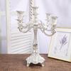 Antique Multiple Arm Taper Candle Holders Gold Metal Carved Candelabra Candlestick Stand for Wedding Parties Home Decors