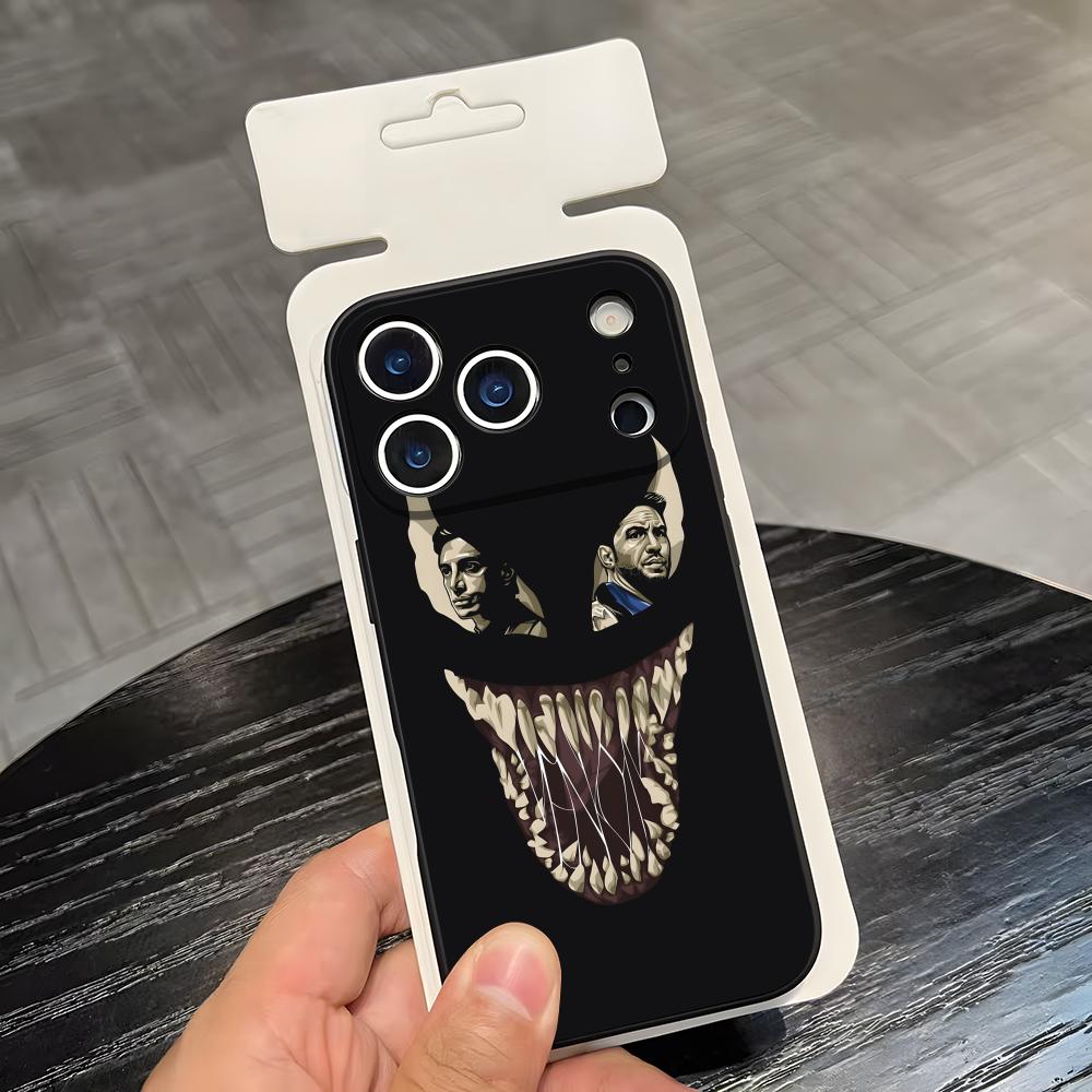 

Hot Movie V-Venom Phone Case For IPhone 17 Air 16 E Pro Max 15 14 13 Mini 12 Pro 11 Max Plus Black Soft Shell iPhone17 Pro Max