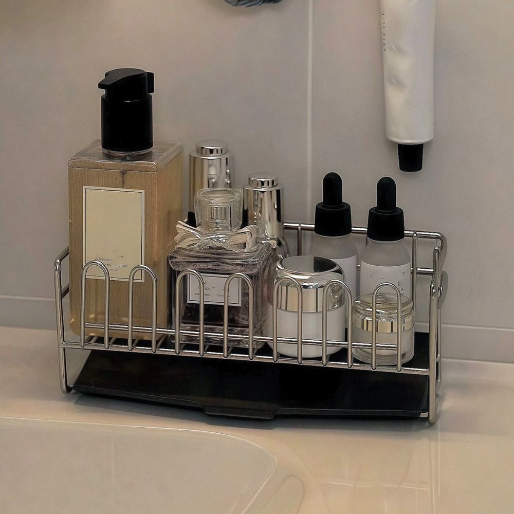 Stainless Steel Kitchen Drain Rack Rust-proof Sink Storage Organizer Dish Drying Rack Washbasin
