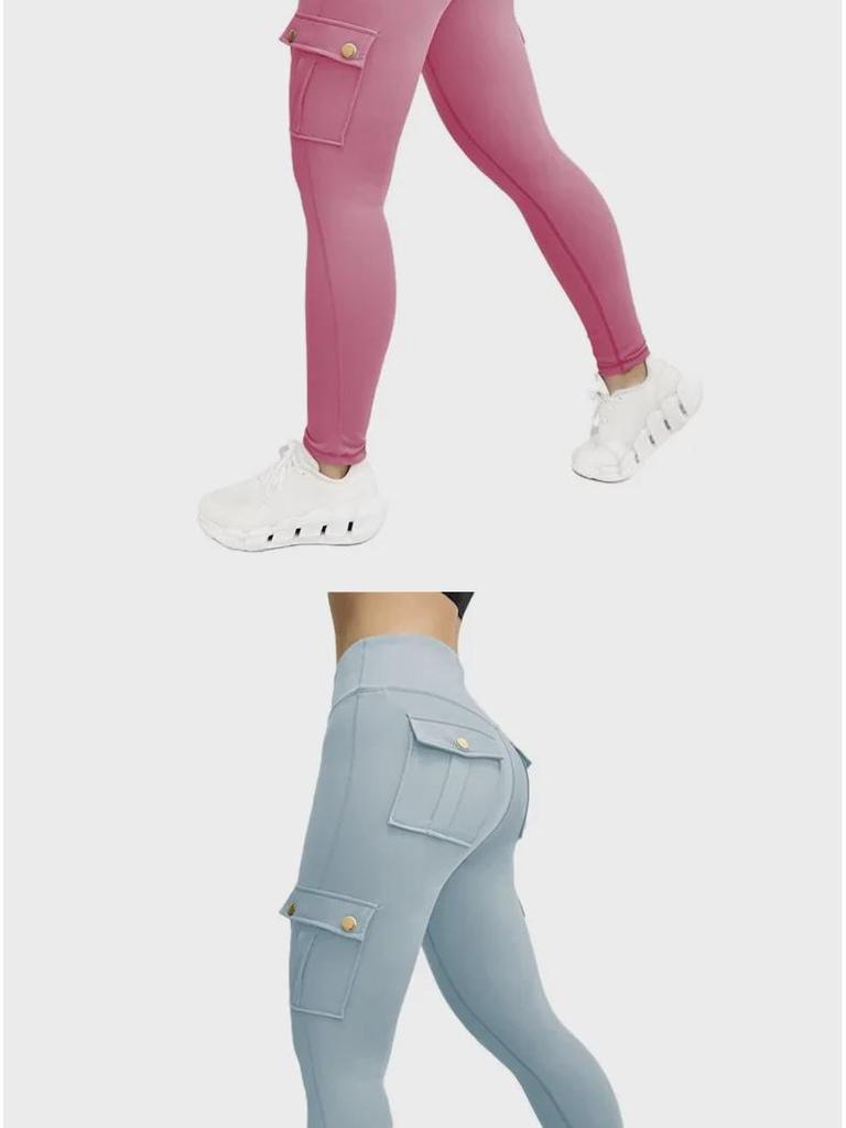 Double-Sided Brocade Women's Yoga Pants, Slimming & Quick-Drying, High-Elastic Fitness and Running Wear