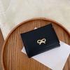 Bow Student Simplicity Wallet Solid Color Card Organizer Portable Card Holder  Card Holder Bag