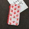 Cute Strawberry Fruit Flip Phone Case For iPhone 17 Air 16 15 14 13 12 11 Pro Max Plus Coil Notebook Shape Shockproof Cover