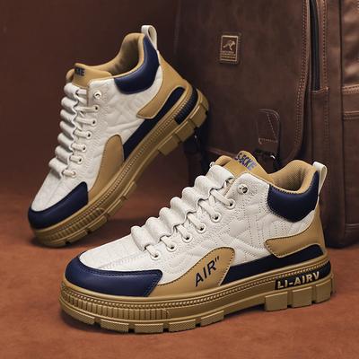 Shoes Men Spring All Casual Cargo Board Shoes A Step Movement Thick Sole Increase Small White Tide Shoes