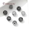 6mm 8mm 10mm Spacer Beads 18K Gold Plated Brass Zircon Bead,Separator For Bead,DIY Jewelry Making Supplies,Bracelets Accessories