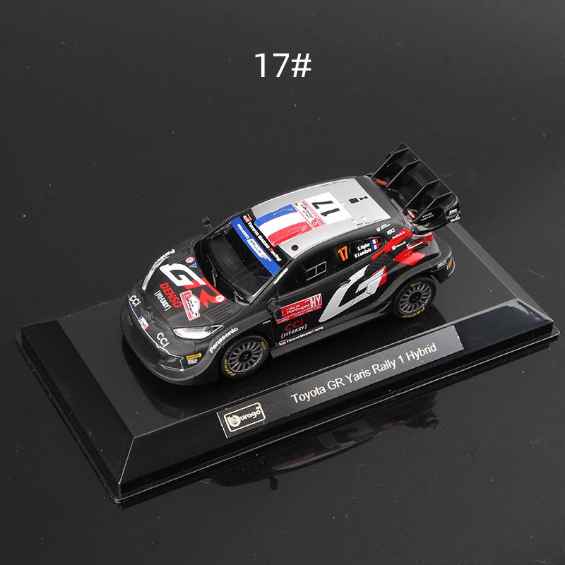 

Bburago 1:43 Toyota GR Yaris Rally 1 Hybrid 17# 33# 69# Alloy Car Model Diecast Vehicles Toy