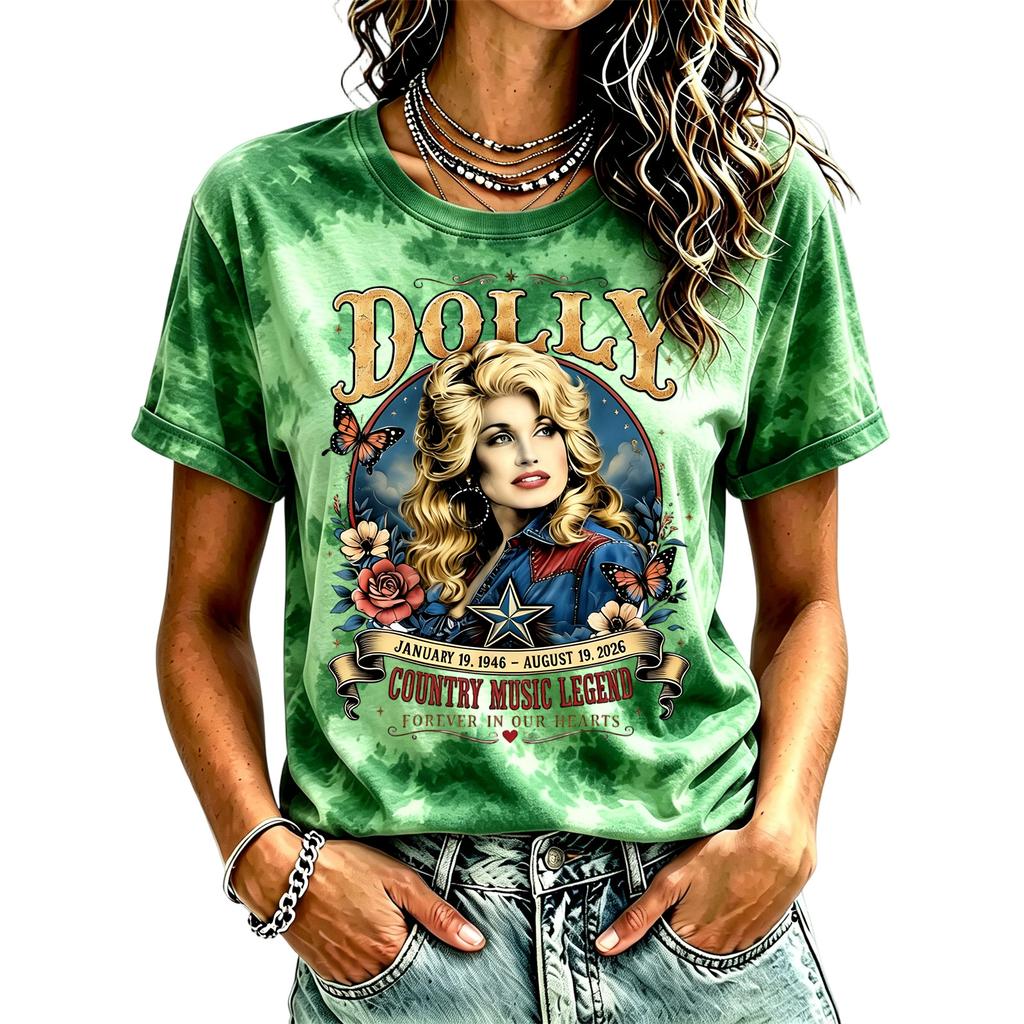 Women's Fashion Casual Short Sleeve Neck Graphic Print Pullover Top