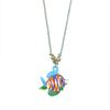 Elegant Fish Pendant Necklace Adjustable Rope Chain Unique Marine Organism Glass Charm Choker Fashion Accessory Present Jewelry