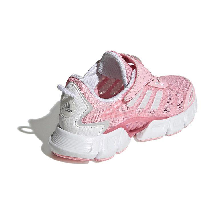 Adidas Breeze Collection Comfortable Slip Resistant Cushioning Abrasion Resistant Low top Kids' Running Shoes Pink Gray GZ4024