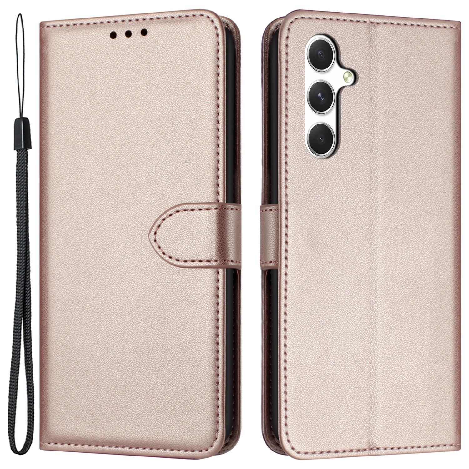 

For Samsung Galaxy A14 5G/4G Wallet Phone Case Leather Stand Cover Rose Gold