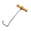 Stable Change Footwear Tool with Wooden Handle, Tall Footwear Removal Hook and Metal Frame for Daily Wear Use Daily
