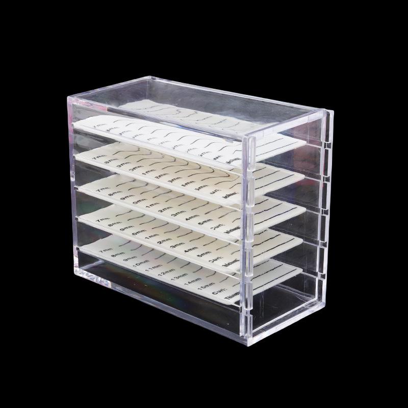 5-laagse Acryl Opbergdoos voor Wimpers en Camelia Bloemen